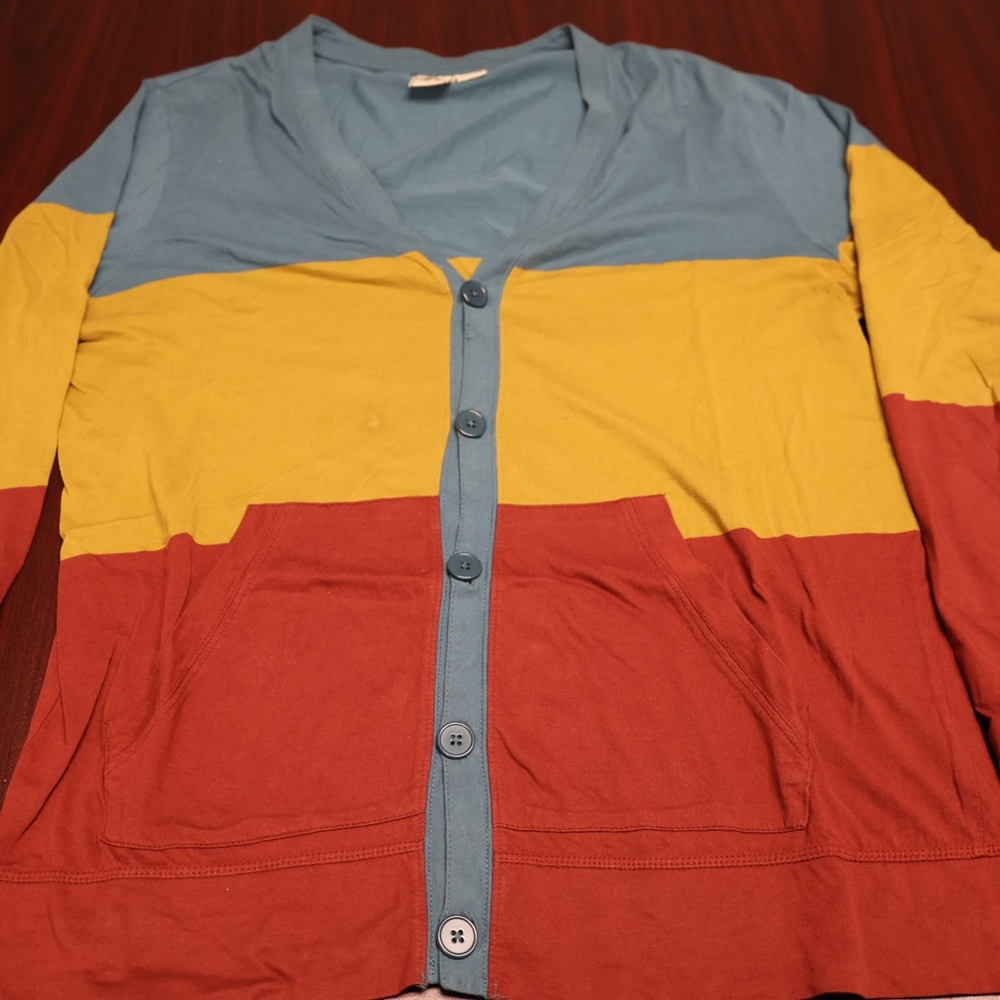 Color block cardigan